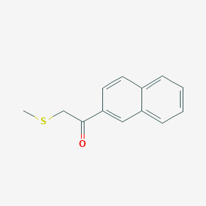 molecular formula C13H12OS B8605289 2-[2-(Methylthio)acetyl]naphthalene 
