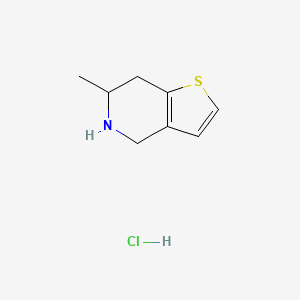 molecular formula C8H12ClNS B8605295 6-Methyl-4,5,6,7-tetrahydrothieno[3,2-c]pyridine;hydrochloride CAS No. 63135-44-4