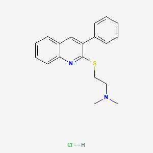 2-(2-Dimethylaminoethylthio)-3-phenylquinoline hydrochloride