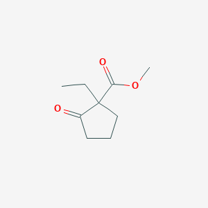 molecular formula C9H14O3 B8605554 Methyl 1-ethyl-2-oxocyclopentane-1-carboxylate 