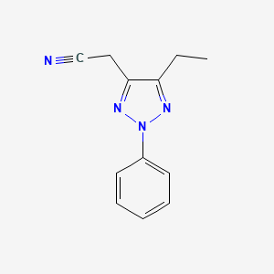 (5-Ethyl-2-phenyl-2H-1,2,3-triazol-4-yl)acetonitrile