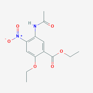 molecular formula C13H16N2O6 B8605725 Ethyl 5-acetamido-2-ethoxy-4-nitrobenzoate CAS No. 106125-38-6