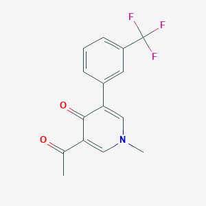 3-Acetyl-1-methyl-5-[3-(trifluoromethyl)phenyl]pyridin-4(1H)-one