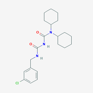 1,1-Bis-(cyclohexyl)-5-(3-chlorobenzyl) biuret
