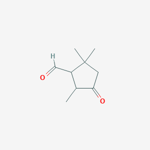 2,2,5-Trimethyl-4-oxocyclopentane-1-carbaldehyde
