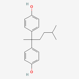 molecular formula C19H24O2 B8605872 4,4'-(5-Methylhexane-2,2-diyl)diphenol CAS No. 90859-45-3