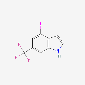 molecular formula C9H5F3IN B8605899 1H-Indole, 4-iodo-6-(trifluoromethyl)- CAS No. 955978-80-0