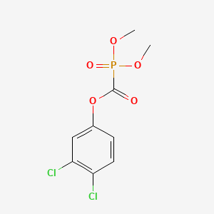 molecular formula C9H9Cl2O5P B8605914 Hosphinecarboxylic acid, dimethoxy-, 3,4-dichlorophenyl ester, oxide CAS No. 72304-73-5