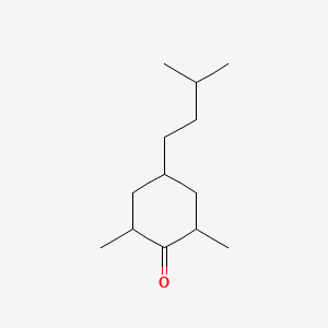 molecular formula C13H24O B8605921 Cyclohexanone, 2,6-dimethyl-4-(3-methylbutyl)- CAS No. 71820-43-4