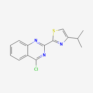 molecular formula C14H12ClN3S B8605925 4-Chloro-2-[4-(propan-2-yl)-1,3-thiazol-2-yl]quinazoline CAS No. 923274-52-6