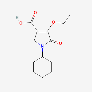 1-Cyclohexyl-4-ethoxy-5-oxo-2,5-dihydro-1H-pyrrole-3-carboxylic acid
