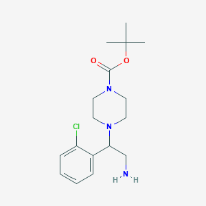 molecular formula C17H26ClN3O2 B8605991 tert-butyl 4-[2-amino-1-(2-chlorophenyl)ethyl]piperazine-1-carboxylate 