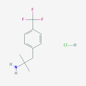 molecular formula C11H15ClF3N B086060 2-Methyl-1-[4-(trifluoromethyl)phenyl]propan-2-amine hydrochloride CAS No. 1081-78-3