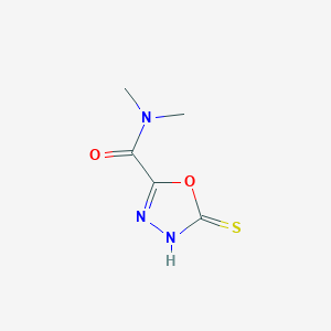 molecular formula C5H7N3O2S B8606006 N,N-Dimethyl-5-sulfanylidene-4,5-dihydro-1,3,4-oxadiazole-2-carboxamide CAS No. 61320-78-3