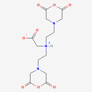 molecular formula C14H19N3O8 B8606023 N,N-Bis(2-(2,6-dioxo-4-morpholinyl)ethyl]glycine 