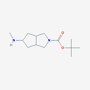 molecular formula C13H24N2O2 B8606061 tert-butyl 5-(methylamino)hexahydrocyclopenta[c]pyrrole-2(1H)-carboxylate CAS No. 1793108-50-5