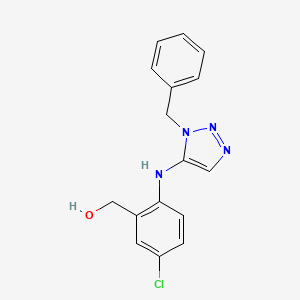molecular formula C16H15ClN4O B8606237 [2-[(3-Benzyltriazol-4-yl)amino]-5-chlorophenyl]methanol 