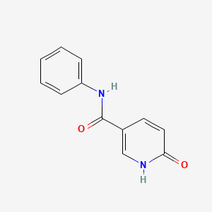 molecular formula C12H10N2O2 B8606250 6-oxo-N-phenyl-1H-pyridine-3-carboxamide 