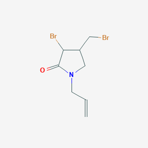 3-Bromo-4-(bromomethyl)-1-(prop-2-en-1-yl)pyrrolidin-2-one