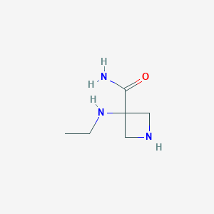 molecular formula C6H13N3O B8606458 3-(Ethylamino)azetidine-3-carboxamide 