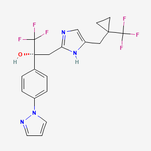 (2R)-1,1,1-trifluoro-2-[4-(1H-pyrazol-1-yl)phenyl]-3-(4-{[1-(trifluoromethyl)cyclopropyl]methyl}-1H-imidazol-2-yl)propan-2-ol