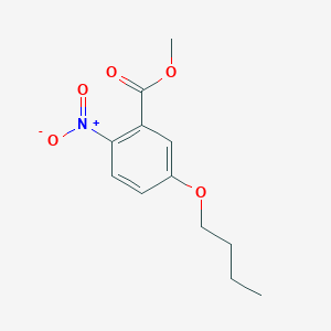 molecular formula C12H15NO5 B8606545 methyl 5-butoxy-2-nitrobenzoate 