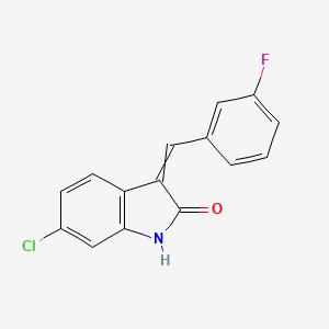 6-chloro-3-[(3-fluorophenyl)methylidene]-2,3-dihydro-1H-indol-2-one