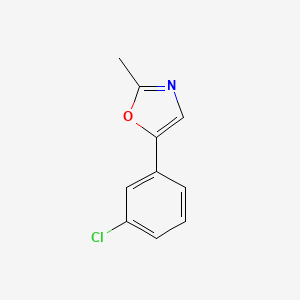 molecular formula C10H8ClNO B8606682 5-(3-Chlorophenyl)-2-methyloxazole 