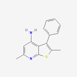 molecular formula C15H14N2S B8606716 2,6-Dimethyl-3-phenylthieno[2,3-b]pyridin-4-amine 