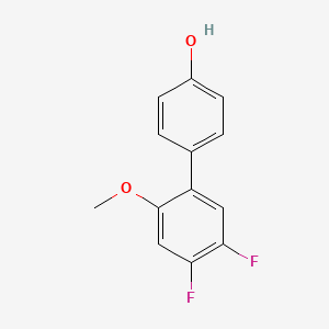 molecular formula C13H10F2O2 B8606724 4',5'-Difluoro-2'-methoxy-biphenyl-4-ol 