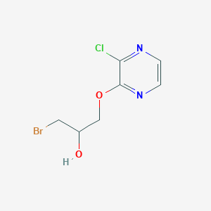 molecular formula C7H8BrClN2O2 B8606728 1-Bromo-3-[(3-chloropyrazin-2-yl)oxy]propan-2-ol CAS No. 54189-81-0