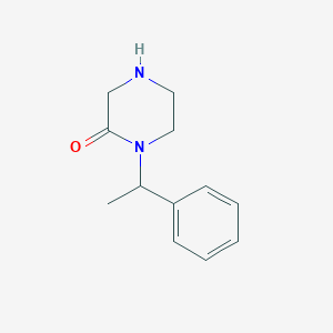molecular formula C12H16N2O B8606818 1-(1-Phenylethyl)piperazin-2-one 