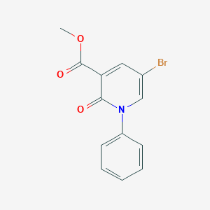 molecular formula C13H10BrNO3 B8606955 Methyl 5-bromo-2-oxo-1-phenyl-1,2-dihydropyridine-3-carboxylate 