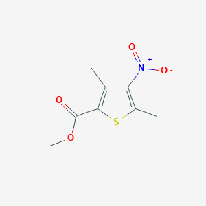 molecular formula C8H9NO4S B8607040 Methyl 3,5-dimethyl-4-nitrothiophene-2-carboxylate CAS No. 87675-26-1
