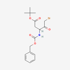 molecular formula C17H22BrNO5 B8607150 3-Benzyloxycarbonylamino-5-bromo-4-oxo-pentanoic acid tert-butyl ester 