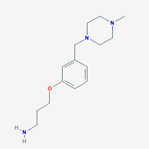molecular formula C15H25N3O B8607163 3-{3-[(4-Methylpiperazin-1-yl)methyl]phenoxy}propan-1-amine CAS No. 81074-43-3