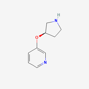molecular formula C9H12N2O B8607166 (3R)-3-(pyridin-3-yloxy)pyrrolidine 