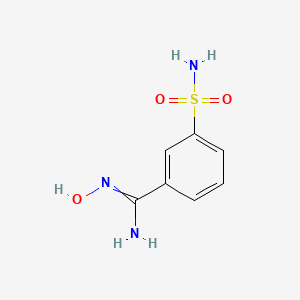 molecular formula C7H9N3O3S B8607172 N-hydroxy-3-sulfamoyl-benzamidine 