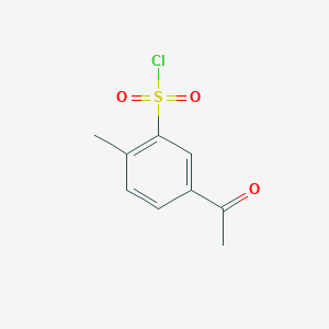 molecular formula C9H9ClO3S B8607221 5-Acetyl-2-methylbenzenesulfonyl chloride CAS No. 73035-17-3