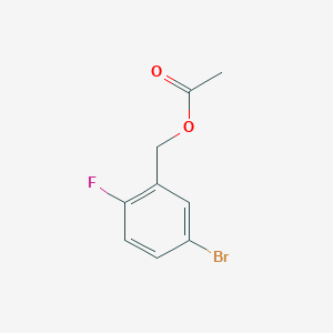 molecular formula C9H8BrFO2 B8607319 2-(Acetoxymethyl)-4-bromo-1-fluorobenzene 