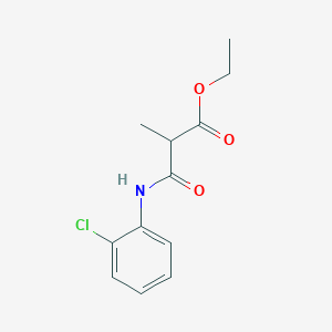 molecular formula C12H14ClNO3 B8607331 Ethyl 3-(2-chlorophenylamino)-2-methyl-3-oxopropanoate 
