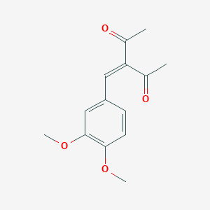 molecular formula C14H16O4 B8607333 3-(3,4-Dimethoxybenzylidene)-2,4-pentanedione CAS No. 86213-22-1