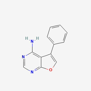 molecular formula C12H9N3O B8607408 5-Phenylfuro[2,3-d]pyrimidin-4-amine 