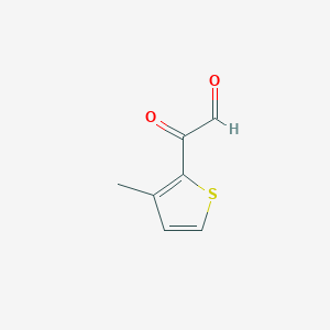molecular formula C7H6O2S B8607413 3-Methyl-alpha-oxo-2-thiopheneacetaldehyde 