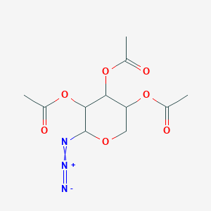 molecular formula C11H15N3O7 B8607462 (4,5-Diacetyloxy-6-azidooxan-3-yl) acetate 