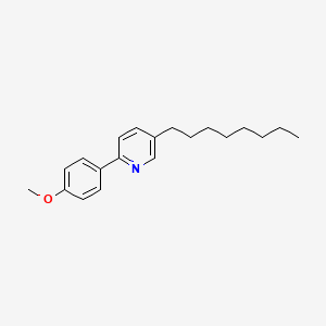 molecular formula C20H27NO B8607477 2-(4-Methoxyphenyl)-5-octylpyridine CAS No. 111336-25-5