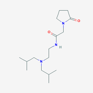 molecular formula C16H31N3O2 B8607509 N-[2-(diisobutylamino)ethyl]-2-(2-oxo-1-pyrrolidinyl)acetamide CAS No. 68497-65-4