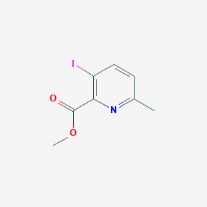 molecular formula C8H8INO2 B8607693 Methyl 3-iodo-6-methylpicolinate 