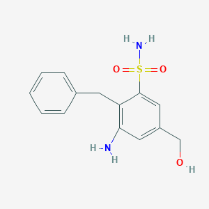 3-Amino-2-benzyl-5-(hydroxymethyl)benzene-1-sulfonamide