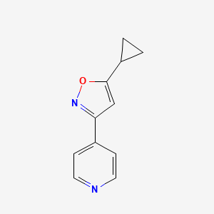 4-(5-Cyclopropyl-1,2-oxazol-3-yl)pyridine